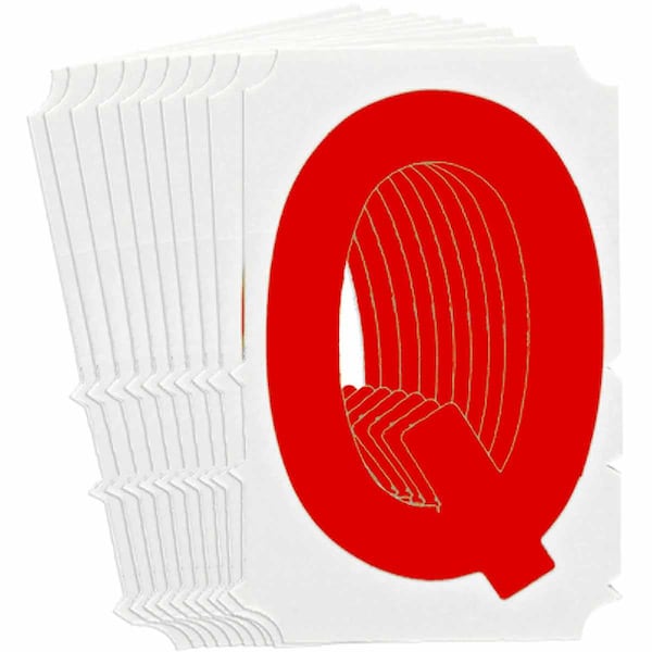 Brady Quik-Align 5160 Series Polyester 4 in Lbl Legend: Q Red 10PK 5160P-Q - main